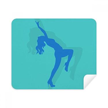 Imagem de Blue Dances Plump Girl Pano de limpeza Limpador de tela 2 peças Tecido de camurça