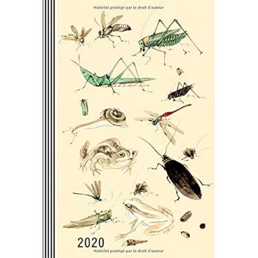 Imagem de 2020: Art Asiatique Agenda Semainier et Calendrier Janvier à Decembre avec To Do List + 45 Pages Dot Grid Pointillé - Journalier Organisateur A5 - Planificateur Journal Carnet - Insecte Artistique