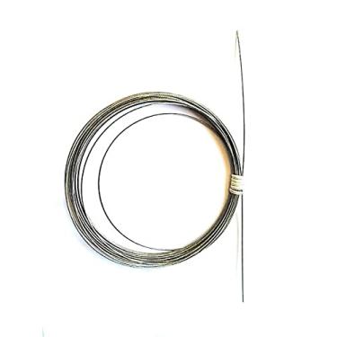 Imagem de Cabo de aço flexível encapado p/pesca 120 Lbs 10 m + 100 Luvas