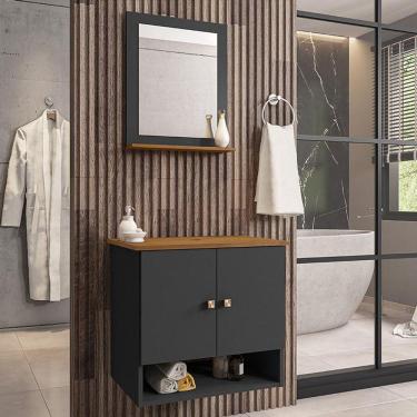 Imagem de Gabinete Armário 2 Portas Banheiro com Espelho Deli