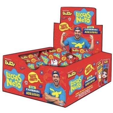 Imagem de Chiclete Luccas Neto  Buzzy Tutti Frutti Caixa C/100unid - 400g
