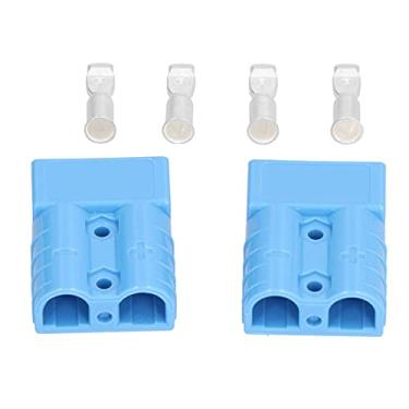 Imagem de Conector de bateria, Contatos banhados a prata Kit de plugue de chicote de fios para empilhadeiras para jumpers para caminhões(azul)