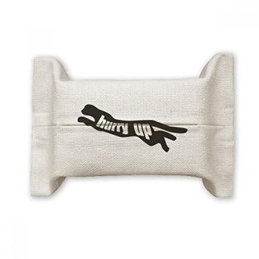 Imagem de Bolsa de linho de algodão com contorno natural de pantera de animal preta