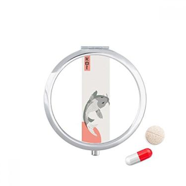 Imagem de Caixa de comprimidos japonesa tradicional padrão de peixe, caixa de armazenamento de remédios