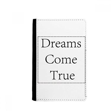 Imagem de Porta-passaporte com citação inspiradora Dreams Come True Carteira Notecase Burse