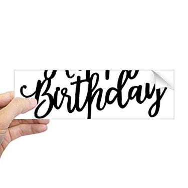 Imagem de DIYthinker Adesivo retangular Happy Birthday Presents Best Wishes para janela de notebook