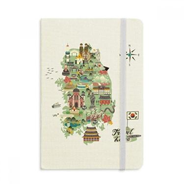Imagem de Caderno de pontos de referência da Coreia com capa dura oficial de tecido diário clássico