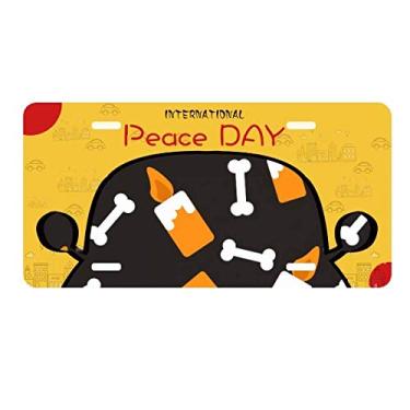Imagem de DIYthinker Candle Bone Halloween Hallowmas placa de carro decoração Dia da Paz
