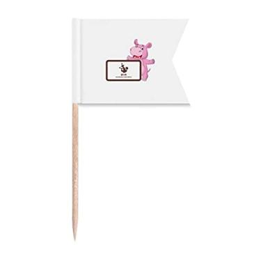 Imagem de Classificação de Resíduos de Animais Úmidos Bandeiras de Etiquetagem de Palitos de Dentes para Bolo de Festa