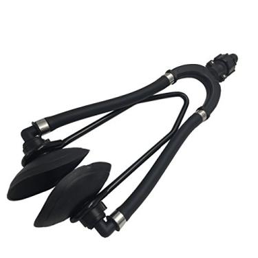 Imagem de Kesoto Motor de descarga universal redondo de borracha para barco de ar livre e sal de areia, preto