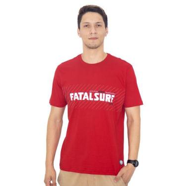 Imagem de Camiseta Estampa Frontal Masculina Fatal Surf Vermelha