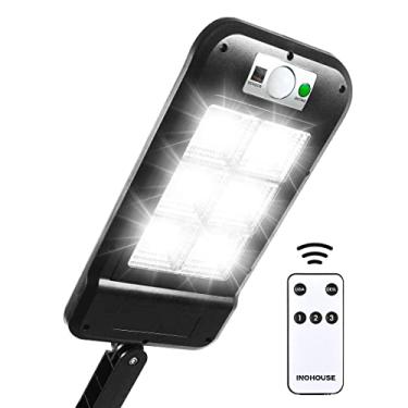 Imagem de luminaria solar refletor poste 200w potente Kit completo IP65 preta