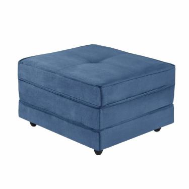 Imagem de Puff Dobrável Slim - Vira Cama Cor Suede Azul