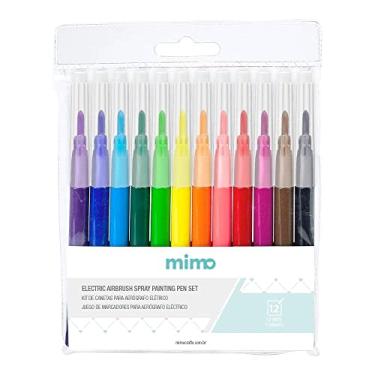 Imagem de Mimo – Kit com 12 Canetas Coloridas para Aerógrafo Elétrico USB – Papel e Scrap