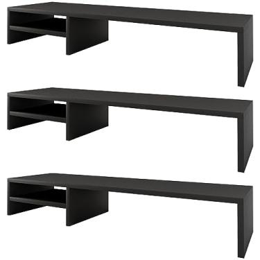 Imagem de Kit 03 Suportes Para Monitor Stand Home Office Lap 90 cm L03 Preto - Lyam