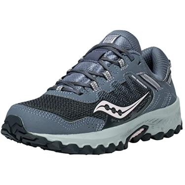 Imagem de Saucony Tênis feminino Grid Excursion TR12, Cinza/orquídea, 7.5