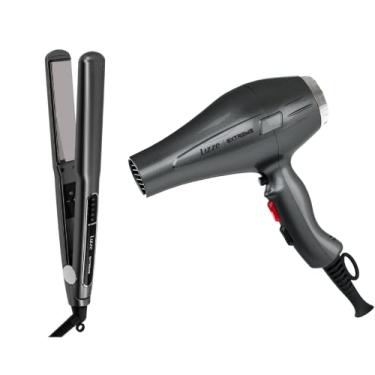 Imagem de Kit Lizze Extreme Chapinha Slim 250°C + Secador de Cabelos Profissional 2400W 220V