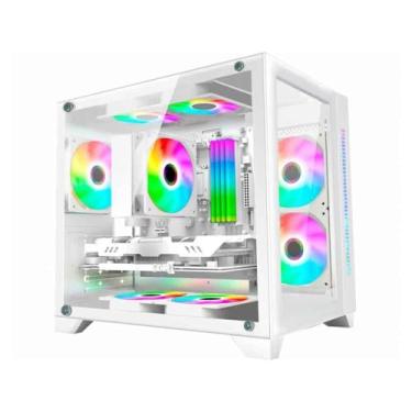 Imagem de Gabinete Gamer K-mex Space Z1 W2ad White - Lateral e Frontal em Vidro Temperado - Usb 3.0 - Branco