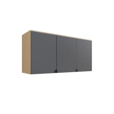 Imagem de Módulo Aéreo 3 Portas Herval Viel, Cedro e Grafite