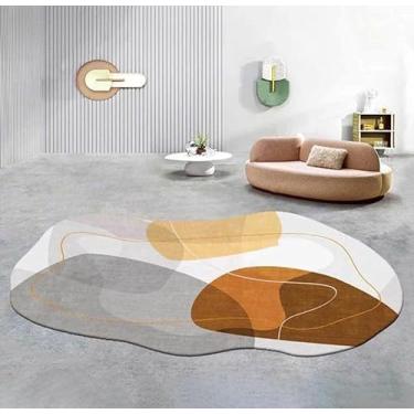 Imagem de Tapete Decorativo Orgânico Abstrato Irregular Para Sala - Gemas (120x160cm)