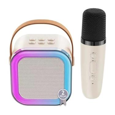 Imagem de Caixa Som Bluetooth LED Mic K12 Karaoke Diversão Infantil Adulto JSG