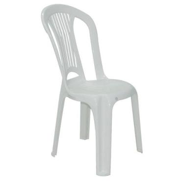 Imagem de Cadeira Plastica Monobloco Atlantida Economy Branca - Tramontina