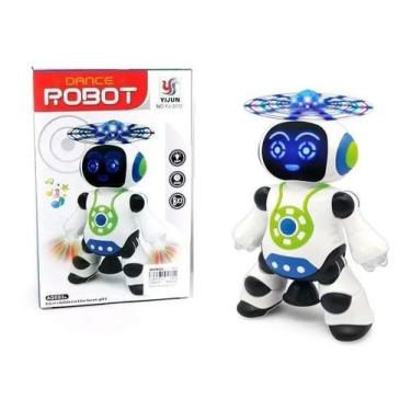 Imagem de Brinquedo Robô Dança Gira 360 Graus Robot Som & Luz. - Dm Toys