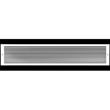 Imagem de HVAC Premium Grade de retorno de alumínio de 61.0 cm x 20.3 cm - fluxo de ar fácil - grades de barra linear [dimensões externas: 25,875 x 9,875]