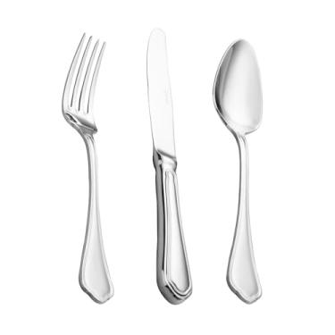 Imagem de WOLFF Faqueiro de Aço Inox Zurich Prata 101 Peças Sem Estojo - Jogos de Talheres - Mesa Posta - Utensílios de Cozinha, Enxoval, Casamento, Decoração