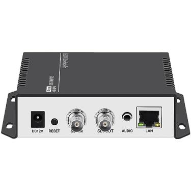 Imagem de UrayCoder HEVC H.265 H.264 SD HD 3G SDI para IP Encoder IPTV HD Áudio de vídeo Codificador ao vivo HD-SDI Transmissor com HTTP, RTSP, UDP, SRT, HLS, ONVIF, RTMP, Multicast, Unitcast
