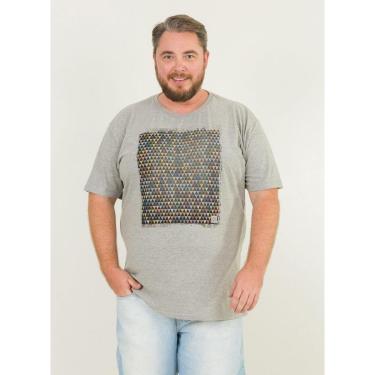 Imagem de Camiseta Masculina Plus Size Triângulo Abstrato Urien-Masculino