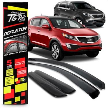 Imagem de Calha Chuva Defletor Inteiriça Slim Sportage 4 Portas 2011 2012 2013 2014 2015 2016 Fumê