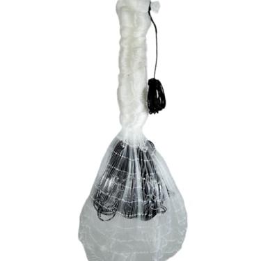 Imagem de Tarrafa de Pesca Premium: Rede de 10 Metros Roda, Malha 6 ou 30mm e Fio Resistente 0.40mm - Ideal para Pescadores de Água Doce e Salgada - Kit Completo - Tilapia - Piau - Pacu - Tainha