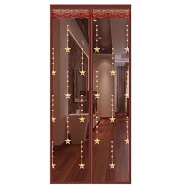 Imagem de Porta de tela magnética, portas de tela de malha com ímãs, telas de fibra de vidro, portas de cortina, rede de malha para uma única porta deslizante francesa para pátio e varanda