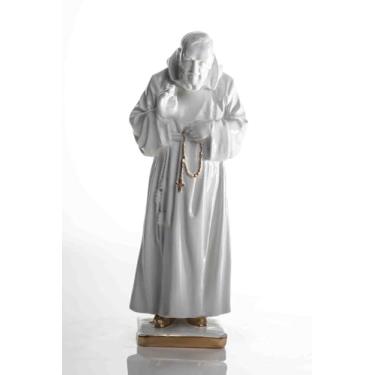 Imagem de Imagem São Padre Pio Laqueado, Pintada à Mão, 30 cm de Altura