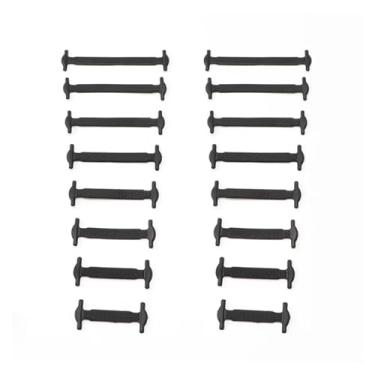 Imagem de Silicone Shoelaces Elastic For Sneakers Shoe Laces Without Wies Kids Adult Lazy Quick Lace Rubber Shoestrings(Black)