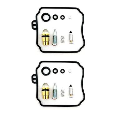 Imagem de Kit de reparo de carburador de motocicleta para Yamaha XV250 XVS650 V-Star Virago Route Junta de agulha flutuante de motor de motocicleta XV 250 650 (Cor: 2 conjuntos)