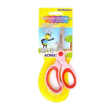 Imagem de Tesoura Escolar 13cm Acrilex Bicolor