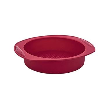 Imagem de Assadeira Redonda De Silicone Vermelha - Euro Home