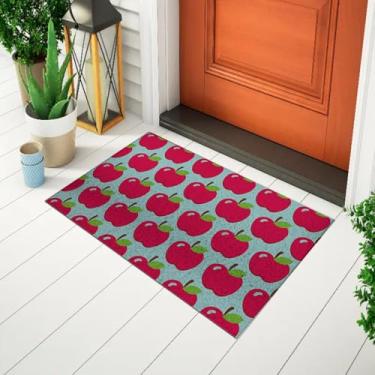 Imagem de Tapete Capacho De Porta Decorativo Tapete Divertido e Criativo Estampado Maças Ca1459
