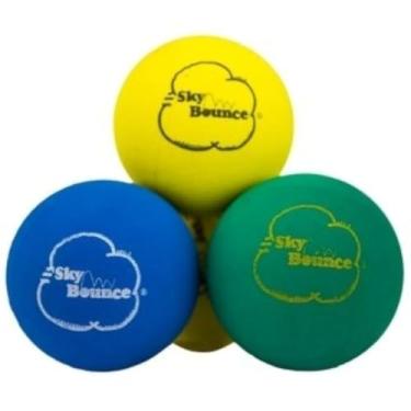 Imagem de Sky Bounce Bolas de borracha coloridas para handebol recreativo, Stickball, raquete, pegar, e muitos outros jogos, 6,3 cm, sortidas, 12 unidades