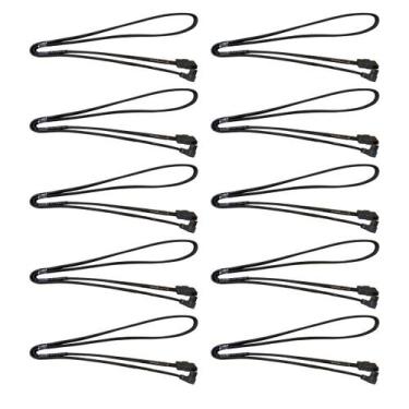 Imagem de Cabo Sata3 6gbps 60 Cm 90º Kit 10 Unidades - Foxcom