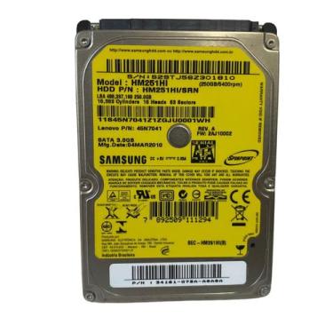 Imagem de Disco Rigido Hd Interno Samsung 250gb 2,5 Sata Diversos Modelos
