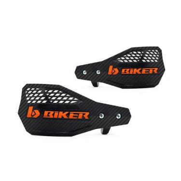 Imagem de Protetor De Mão Aberto Carbon A1r - Preto/Laranja - Biker