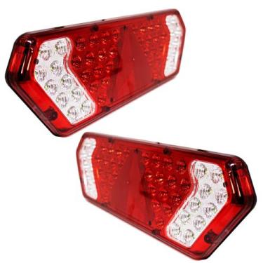 Imagem de Par Lanterna Guerra Caminhão Carreta Bivolt 12/24 Volts - Lantersul 