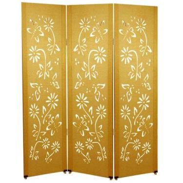 Imagem de Biombo Margarida 3 Folhas c/ 06 Pezinhos - ComercialMasul