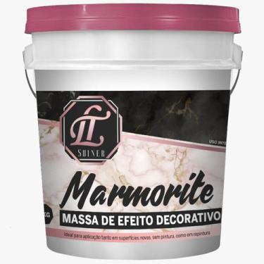 Imagem de Efeito Mármore Realista LT Shiner 4KG Branco Supremo