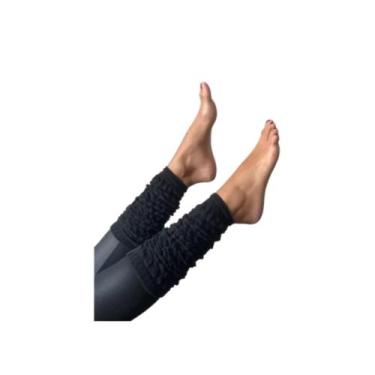 Imagem de 1 Par Meia Polaina Colorida Feminina Fitness Ginástica Treino Aeróbica