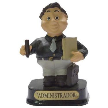 Imagem de Boneco Profissional Administrador Miniatura Decoração 8cm - Zona Livre