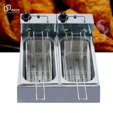 Imagem de Fritadeira Industrial Elétrica Gg Inox 6 L Aço Inoxidável 220v, 220V